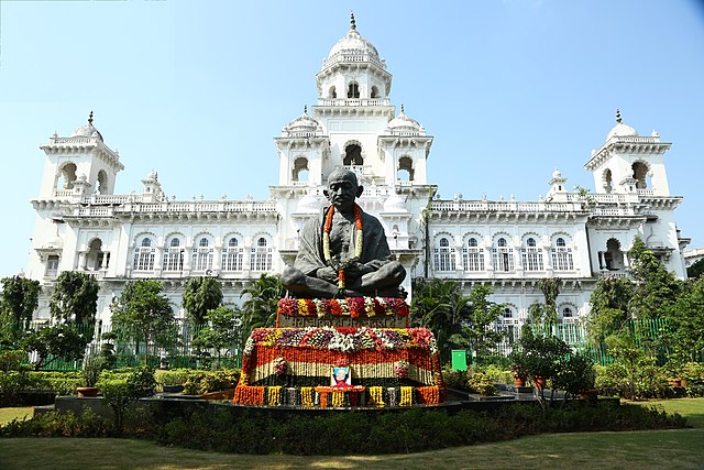 Telangana's Charminar, a historic landmark surrounded by bustling markets.