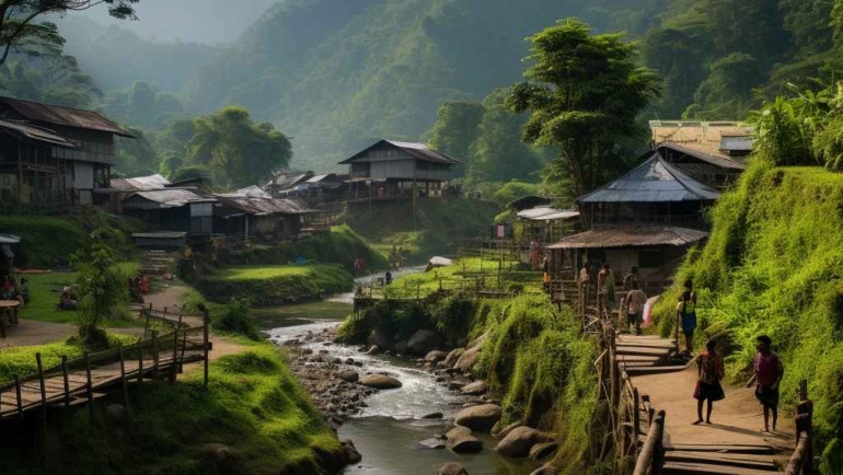 Panoramic view of Nagaland's scenic beauty, showcasing lush landscapes, vibrant culture, and popular tourist destinations.