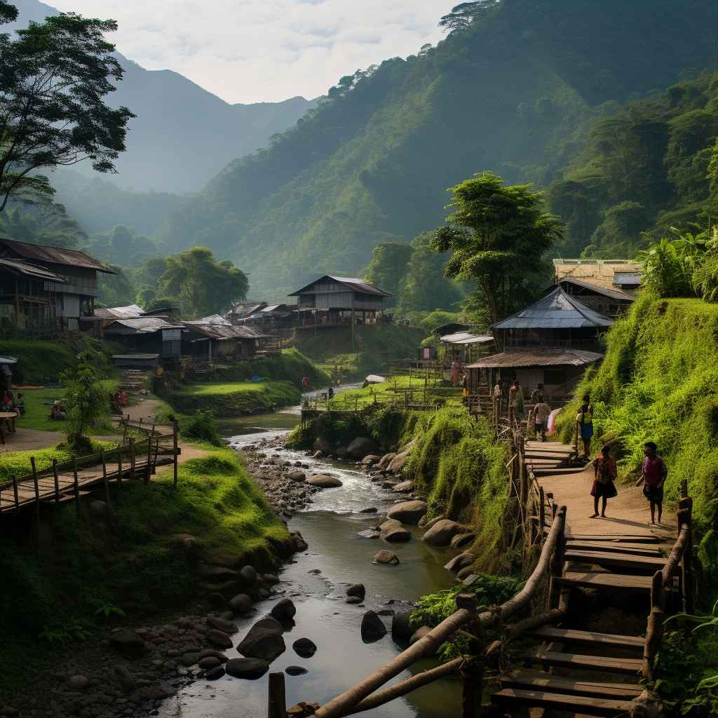 Panoramic view of Nagaland's scenic beauty, showcasing lush landscapes, vibrant culture, and popular tourist destinations.