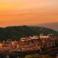 Rajasthan landscape with vibrant colors and architecture.