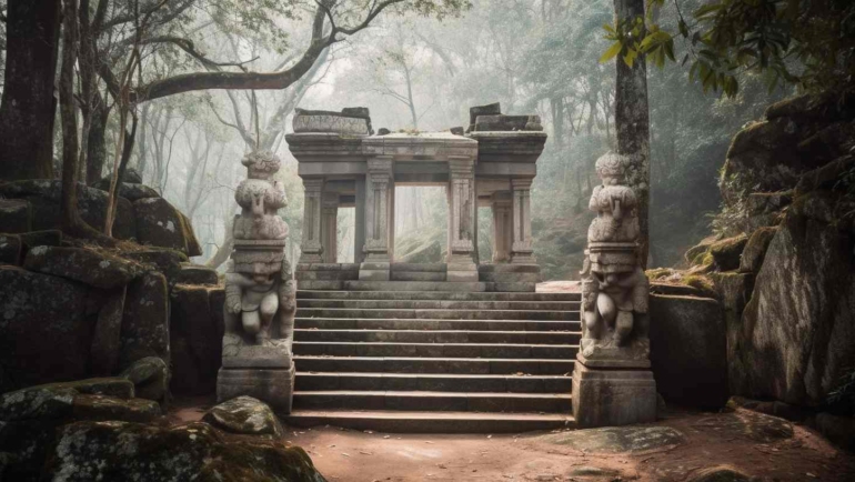 Mist covered landscape in Tamil Nadu showcasing its winter beauty.