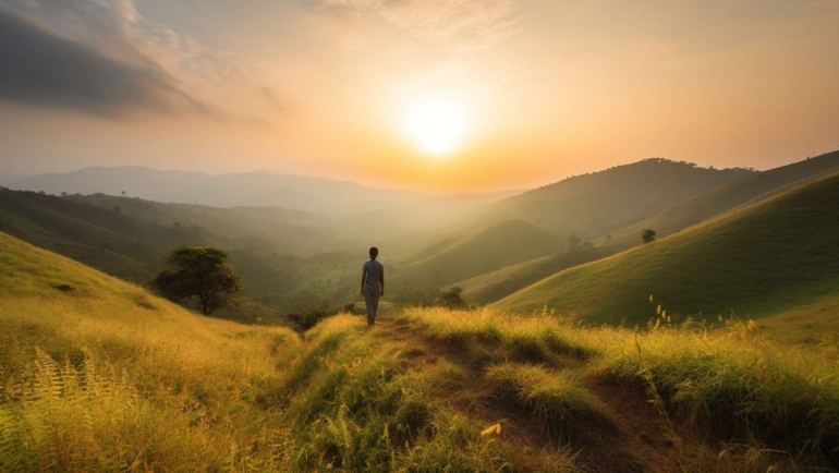 A mesmerizing view of Vagamon's lush green landscapes, showcasing the serene beauty of nature.