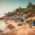Sun-kissed shores of Goa's beaches, a breathtaking escape amidst nature's splendor.