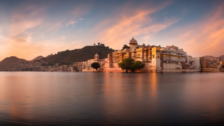 Captivating view of Udaipur's iconic palaces and serene lakes, featured in the Top Destinations Guide. Plan your perfect trip with this comprehensive exploration resource.