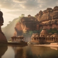 A captivating view of the historic town of Badami in Karnataka, India. The image showcases ancient rock-cut caves, intricate sculptures, and the stunning landscape, offering a glimpse into the rich history and architectural heritage of Badami.