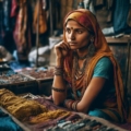 India: vibrant street market showcasing colorful textiles and traditional crafts, capturing the essence of its rich culture and diverse heritage.