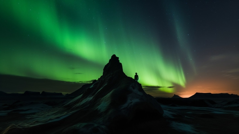 Travel destination: A panoramic view of the expansive Icelandic wilderness with towering mountains, serene lakes, and lush greenery, ideal for trekking adventures.