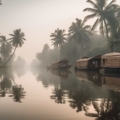 A serene image of a tranquil winter scene in Kerala, showcasing the beauty of nature in its quiet splendor.