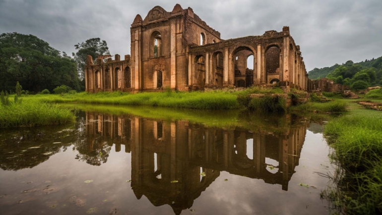 Capturing the serene ruins of Shettihalli, an undiscovered treasure for travelers. The remnants of history against a backdrop of nature's tranquility beckon exploration.