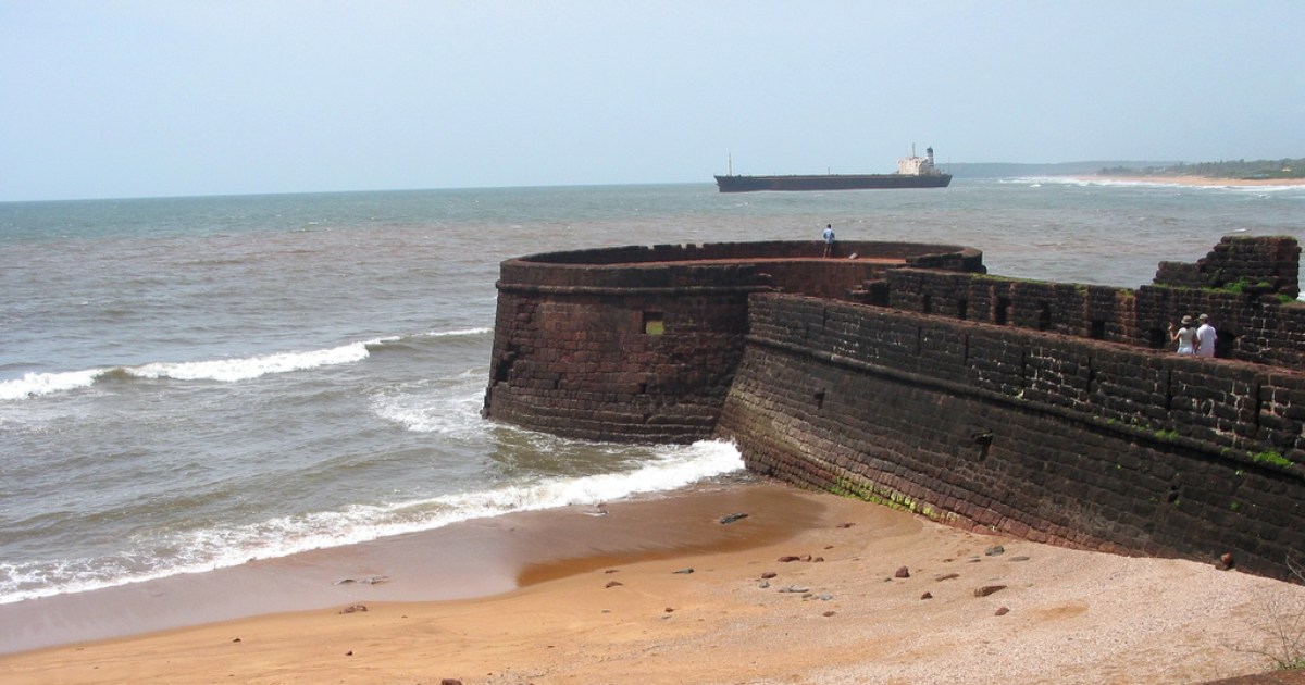 Aguada Fort: Sentinel of History and Majesty": "Image of Aguada Fort, a historic sentinel overlooking the coast with its majestic ramparts and rich heritage.