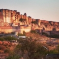 A view of Mehrangarh Fort, showcasing its grandeur and historical significance, symbolizing India's royal legacy in Rajasthan.