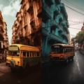 Vibrant street market in Mumbai, India showcasing the rich cultural diversity and lively cityscape.