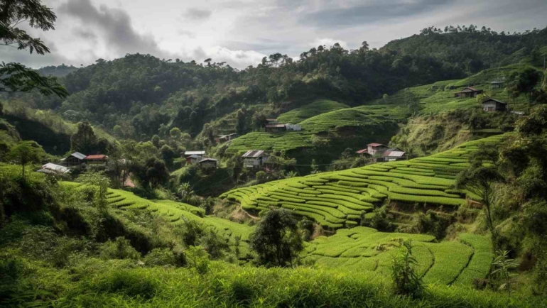 A scenic view of Lunglei, Mizoram, showcasing its tranquil beauty.