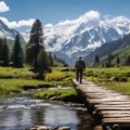 Sunset over Gurez Valley, showcasing majestic mountains and serene landscapes