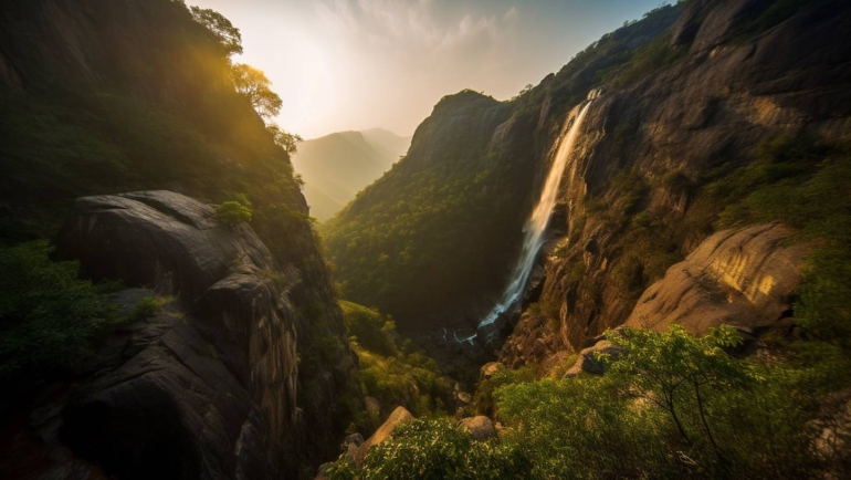 Ramakkalmedu: A breathtaking view of nature's grandeur and beauty. Rolling hills, lush greenery, and a clear blue sky.