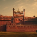 A panoramic view of India's iconic heritage gem, the Red Fort, showcasing its majestic architecture and historical significance.