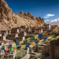 Hemis Monastery in Leh, India, surrounded by majestic mountains.