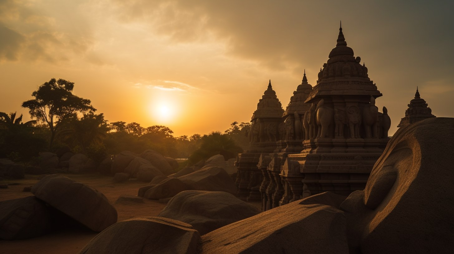 A captivating journey through the timeless wonders of Mahabalipuram, where ancient stone sculptures narrate tales of history and art. Explore the intricate carvings and architectural marvels that stand as a testament to the rich cultural heritage of this historic site.